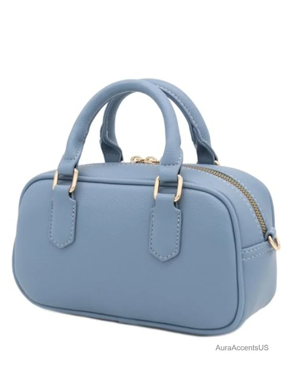 Mini PU Leather Satchel Purse Top Handle Crossbody Bag